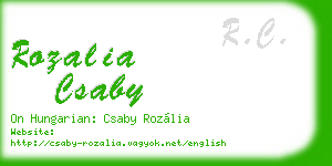 rozalia csaby business card