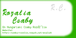 rozalia csaby business card